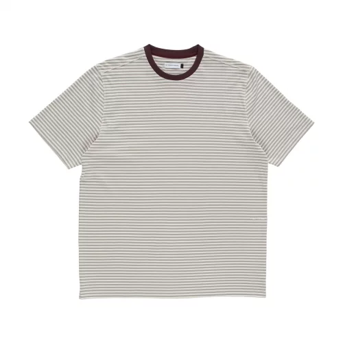 Pop Trading Company Striped Logo T-Shirt 'Quarry' (POPAW25