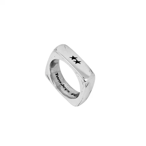 TwoJeys Single Geometry Ring 'Silver' (300426001) | WSS