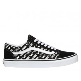 vans old skool logo repeat unisex czarne