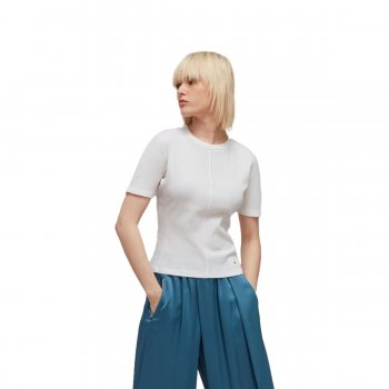★adidas★ Off shoulder tee white KC8795 CLOTHING - adidas Originals Campus 2000 Off Shoulder Tee