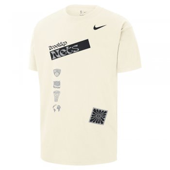 Nike NBA Courtside Oversize Brooklyn Nets T-shirt Yellow