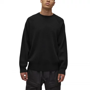 Y-3 adidas U TECH KNIT SWEATER ニット スウェット Sweaters Y-3 Tech Knit Crew Sweater Black/ Ecru | Footshop
