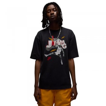 ★ Nike★ Jordan Brand T-Shirt M White Black HJ2401100 HJ24 Jordan T-Shirt - Jumpman X Nike Action - Black w. White | KW US