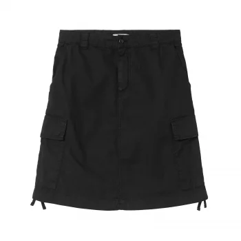 スカート K-WAY Woman Skirt Black K4147DW USY Skirts Woman MOSELLA LIGHT POPLIN TECH Long BLACK PURE