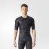adidas techfit chill print tee m szaro-czarna adidas techfit chill print tee m szaro-czarna
