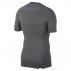 nike pro short-sleeve training top carbon heather nike pro short-sleeve training top carbon heather