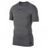 nike pro short-sleeve training top carbon heather nike pro short-sleeve training top carbon heather
