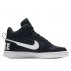 nike court brought mid gs black nike court brought mid gs black