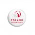 pin biały z logotypem "polska siatkówka" pin biały z logotypem "polska siatkówka"