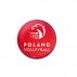 pin czerwony z logotypem "polska siatkówka" pin czerwony z logotypem "polska siatkówka"
