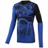 reebok long sleeve compression tee printed blue reebok long sleeve compression tee printed blue